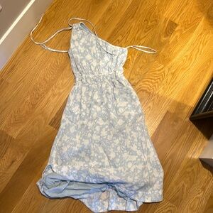 One shoulder pale blue dress never worn